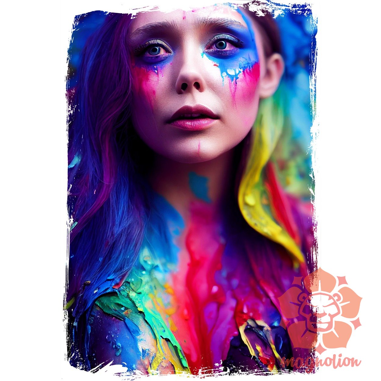 Folyékony színű bevonattal Elizabeth Olsen v1 egyedi póló 