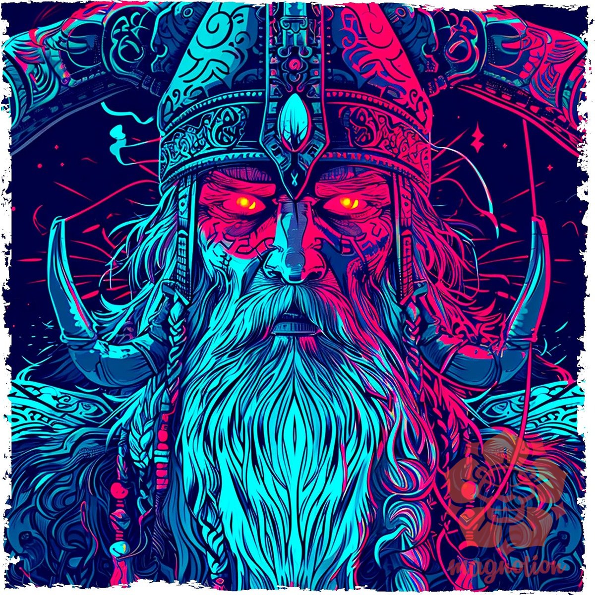 Cyberpunk Viking v1 egyedi  pulóver 