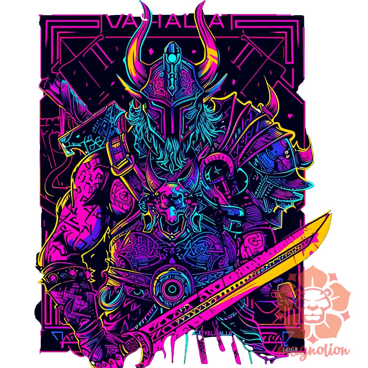 Cyberpunk Viking v2 egyedi  pulóver 