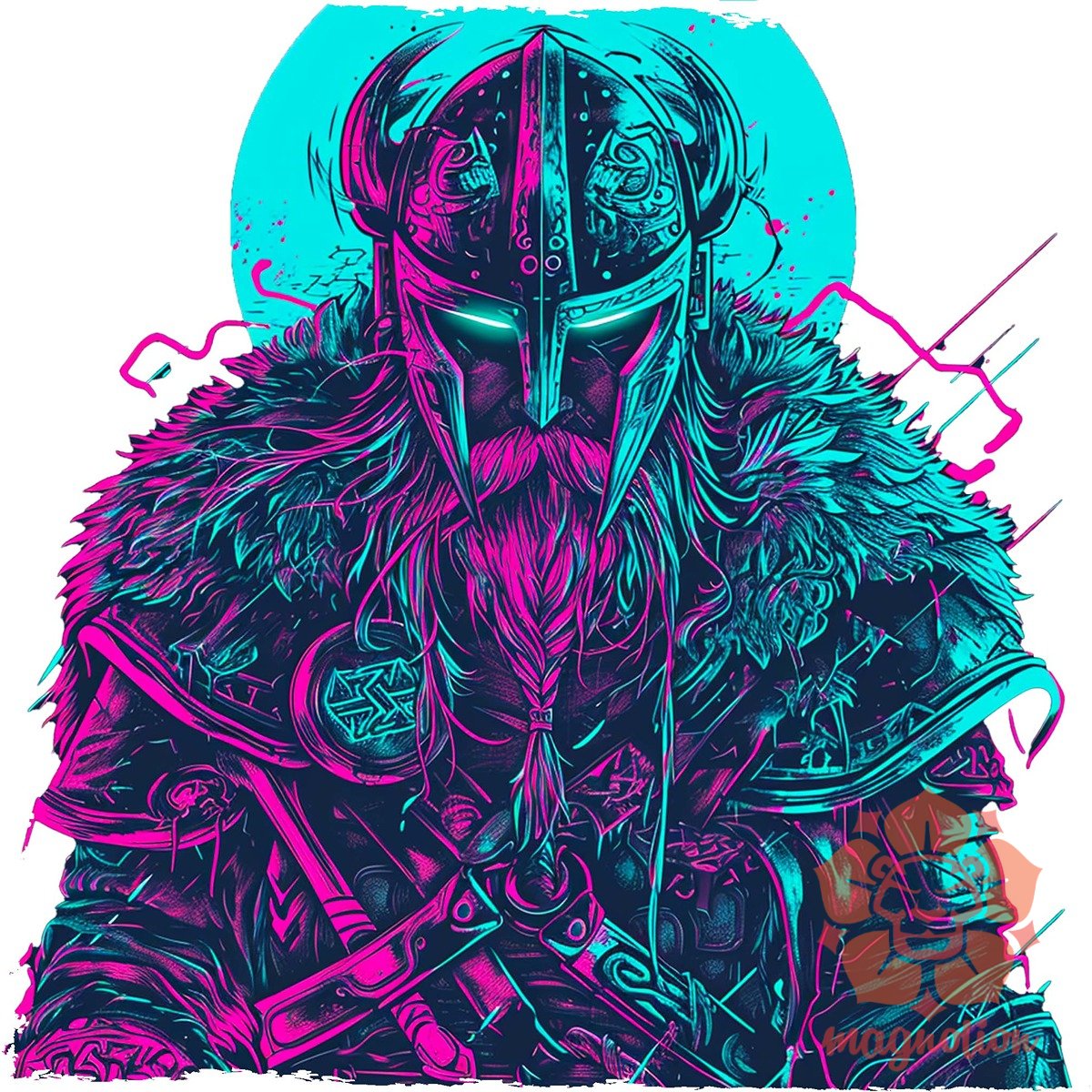 Cyberpunk Viking v3 egyedi  pulóver 