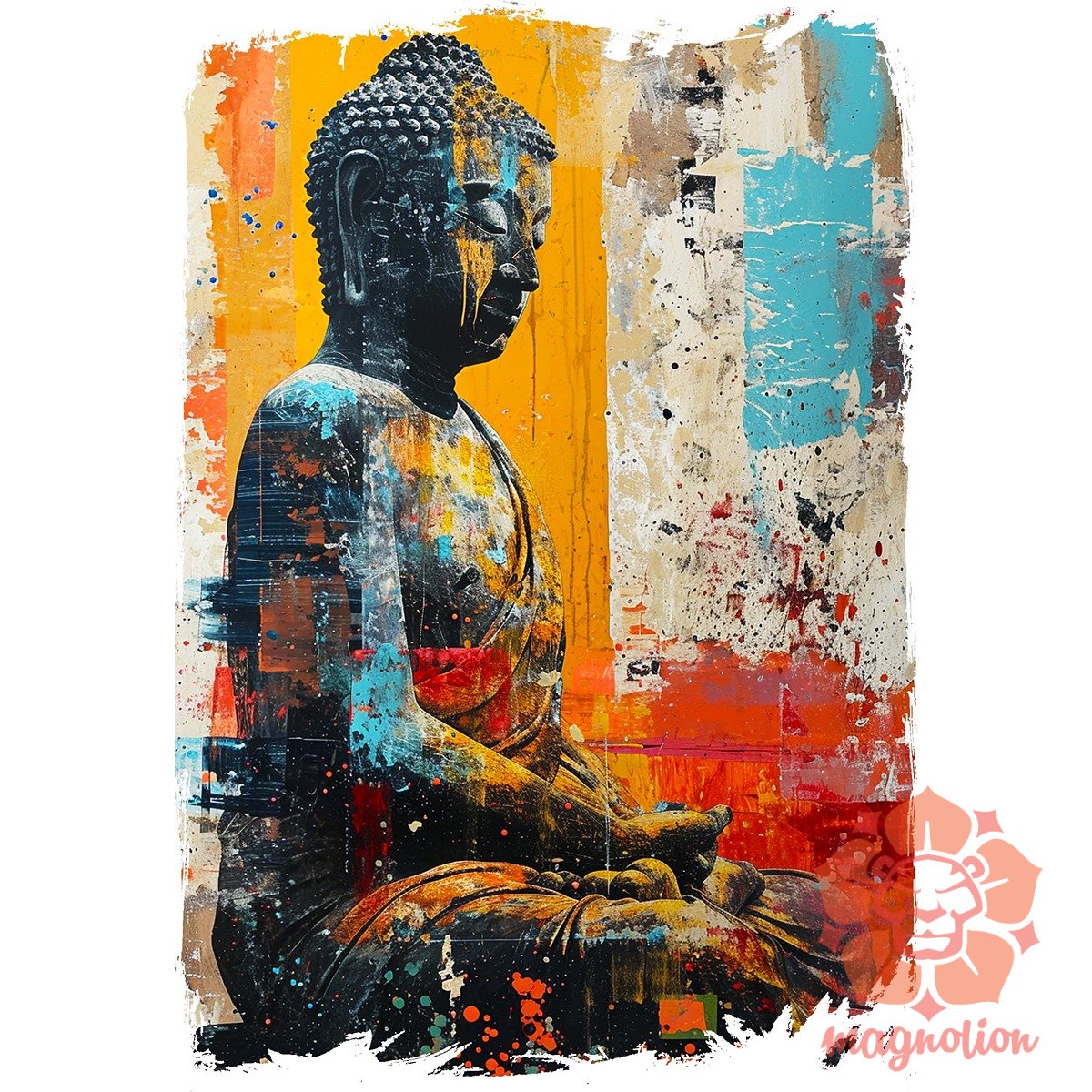 Festett Buddha v2 egyedi  pulóver 