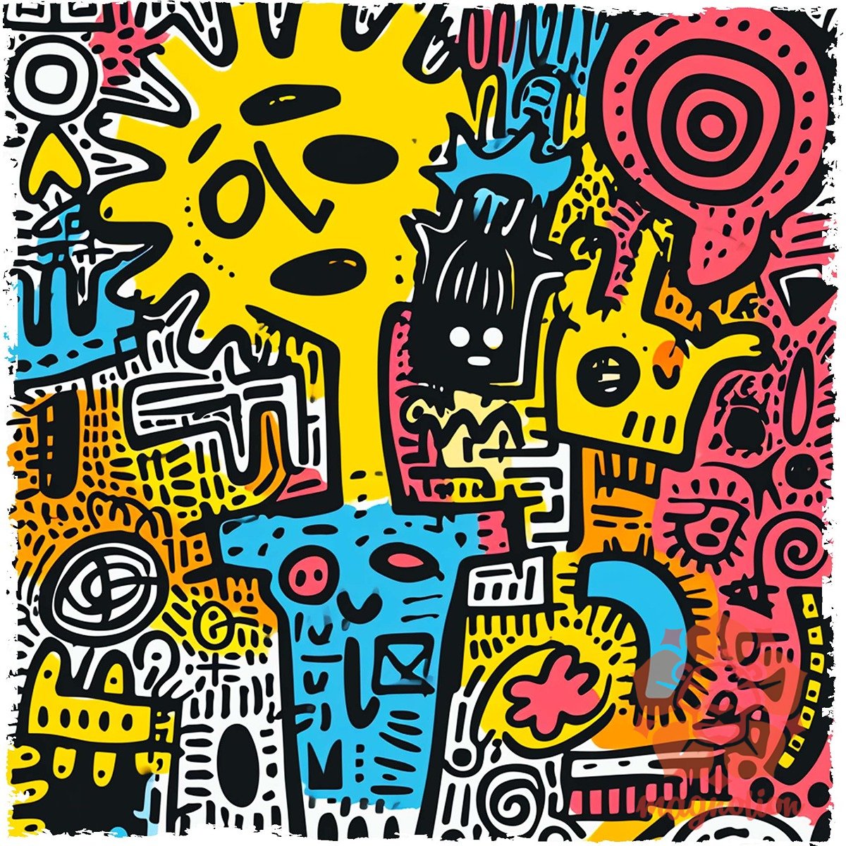 Graffiti vonalak v2 egyedi  pulóver 