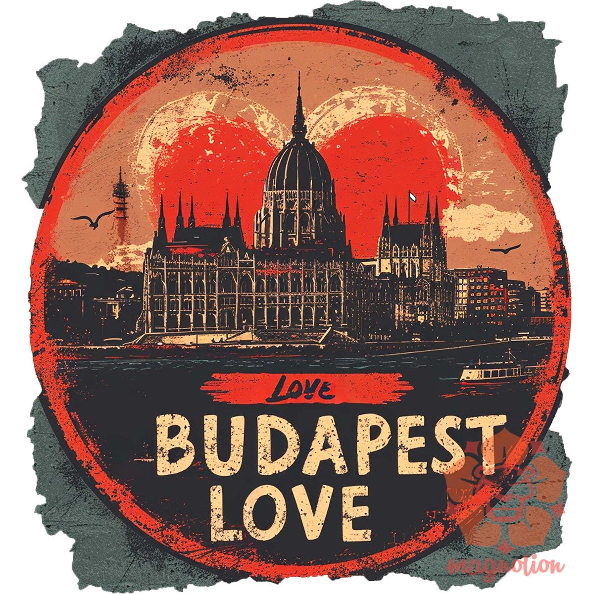 Budapest LOVE v5 egyedi póló 