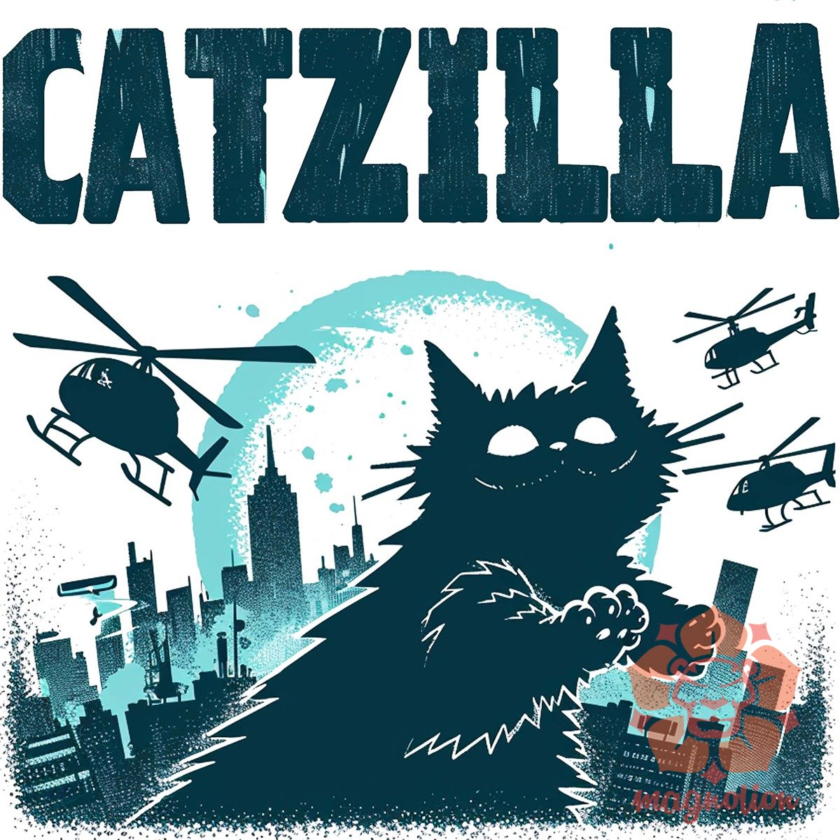 Catzilla v4 egyedi póló 