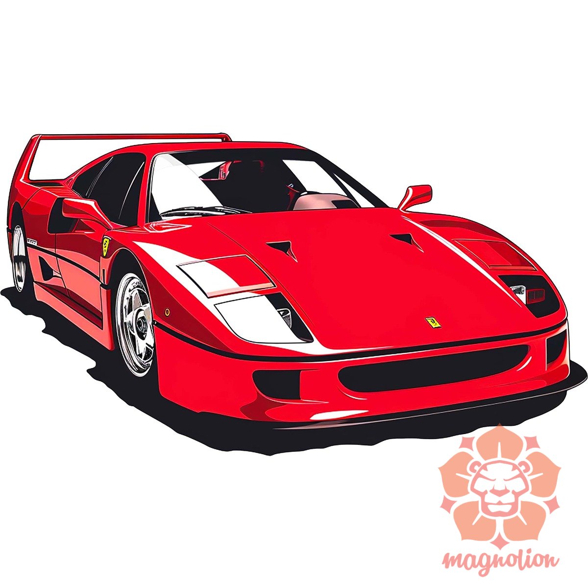 Ferrari F40 rajz v6 egyedi póló 