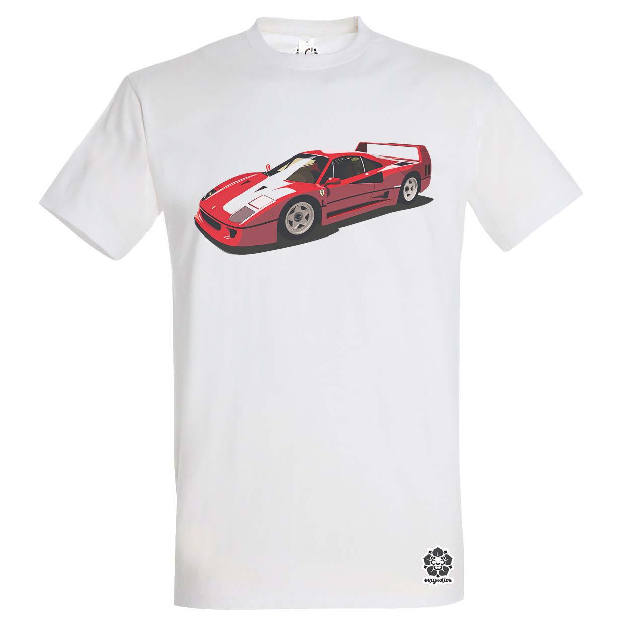 Ferrari F40 rajz v8 egyedi póló 