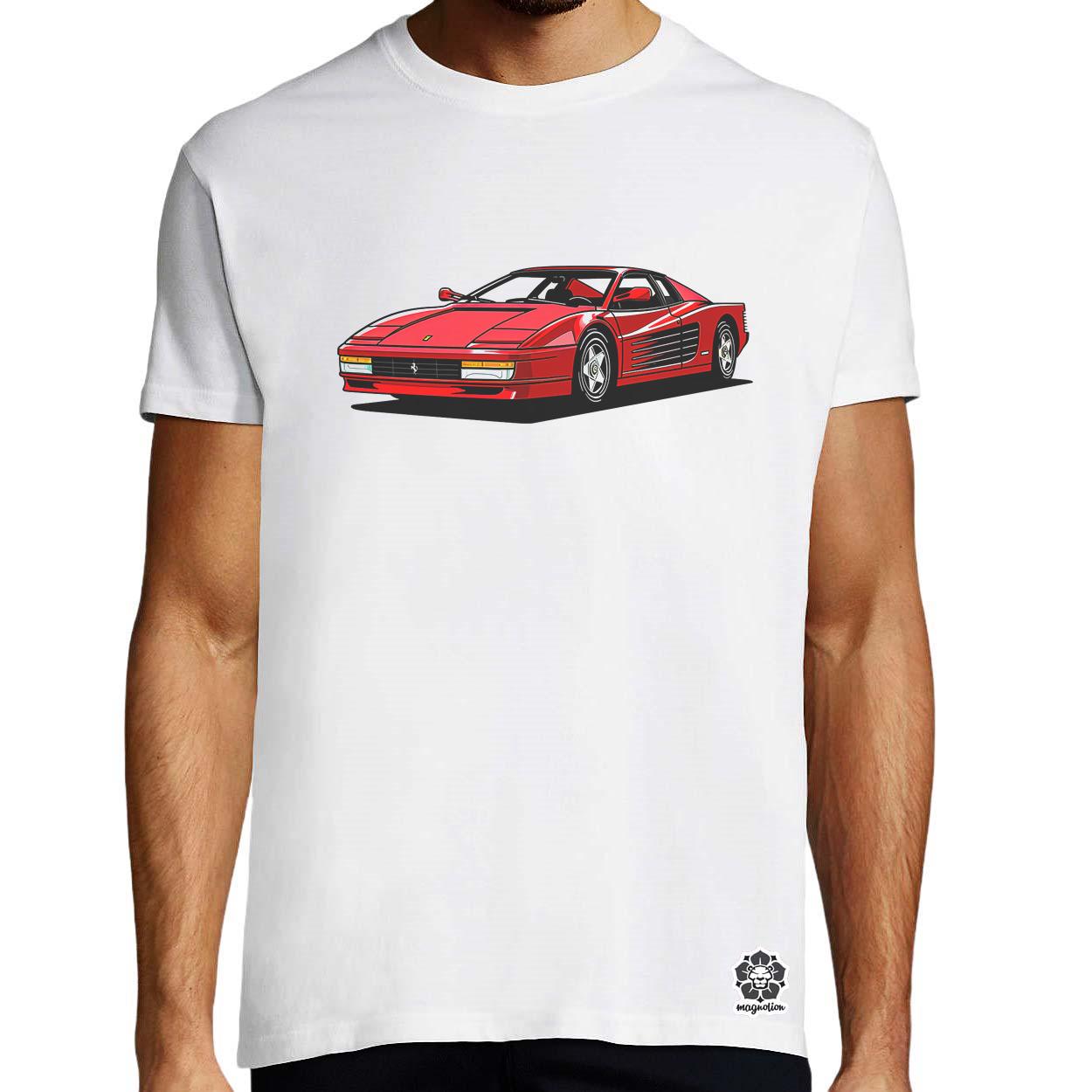 Ferrari Testarossa rajz v11 egyedi póló 