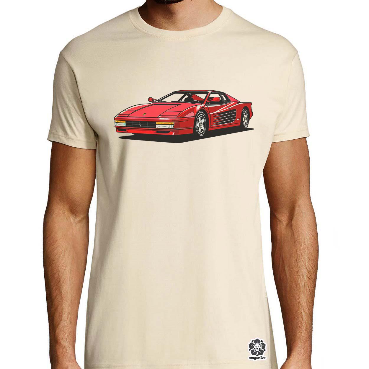 Ferrari Testarossa rajz v11 egyedi póló 