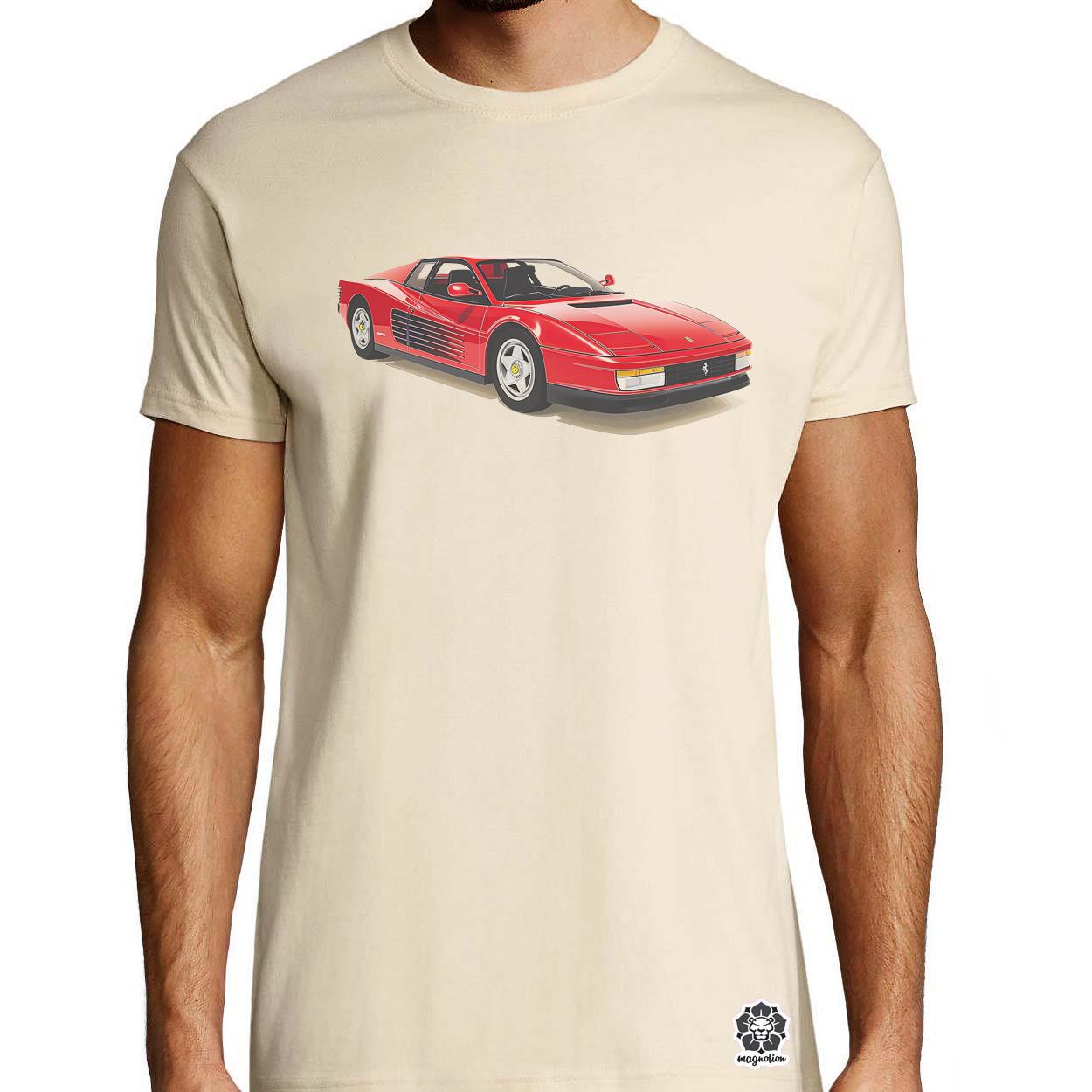 Ferrari Testarossa rajz v12 egyedi póló 