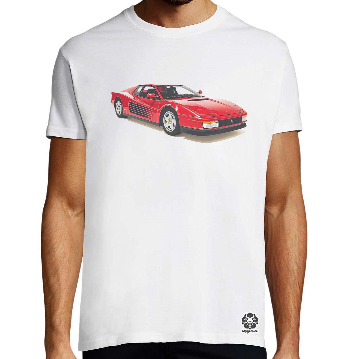 Ferrari Testarossa rajz v12 egyedi póló 