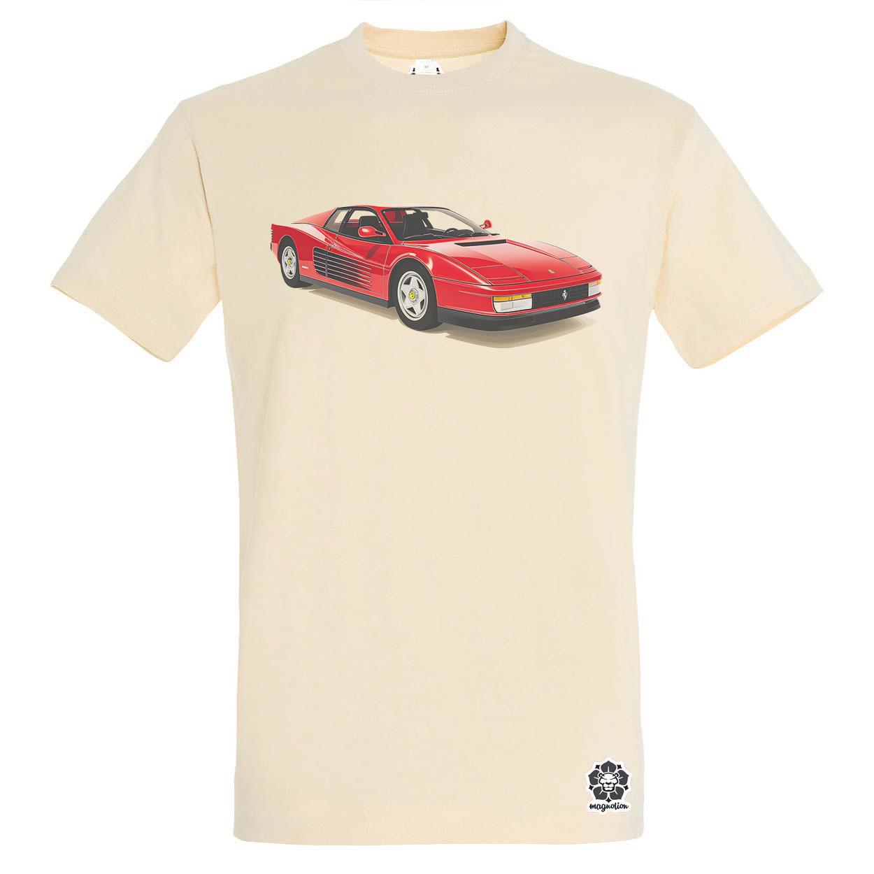 Ferrari Testarossa rajz v12 egyedi póló 