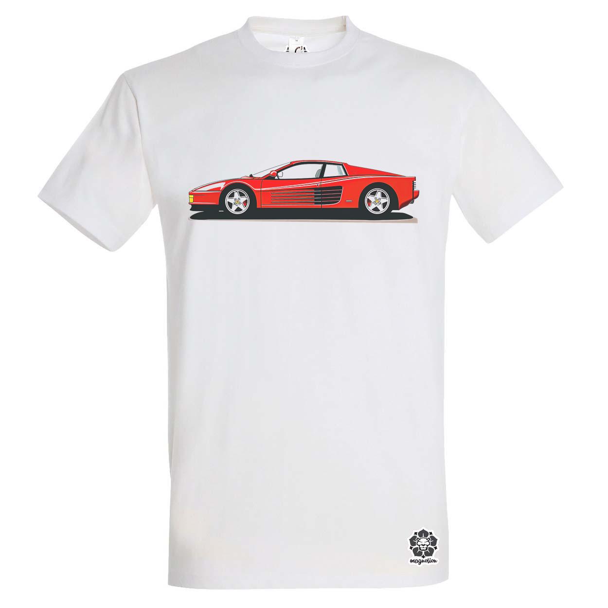 Ferrari Testarossa rajz v5 egyedi póló 