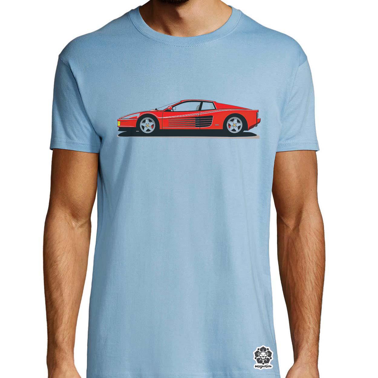 Ferrari Testarossa rajz v5 egyedi póló 