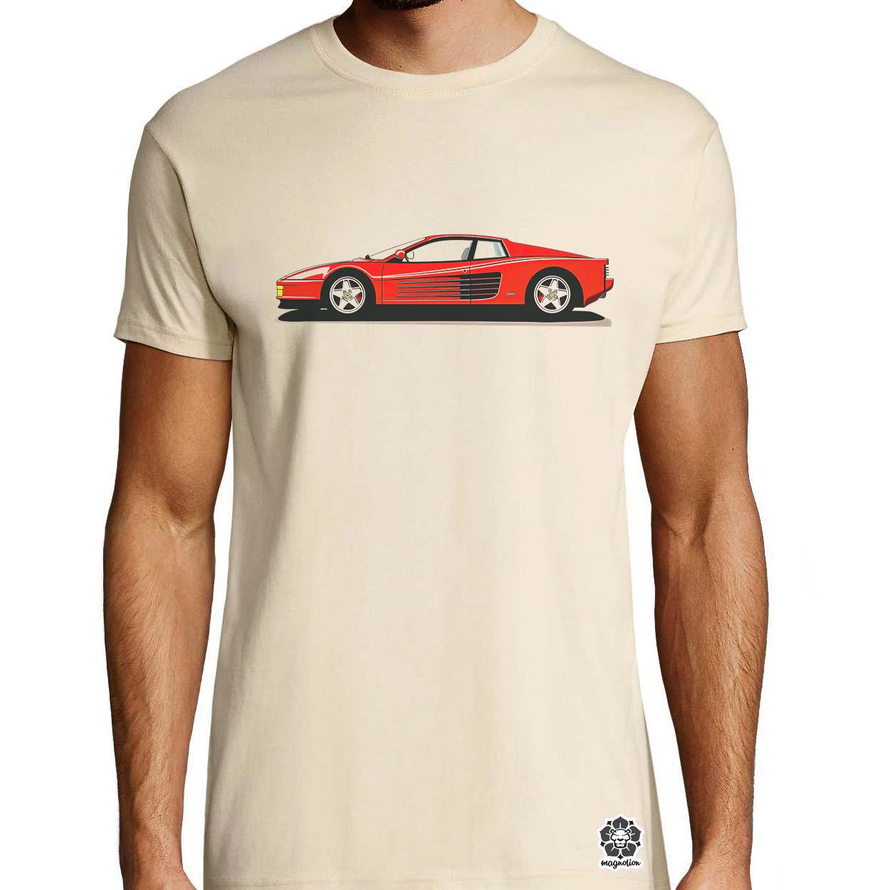 Ferrari Testarossa rajz v5 egyedi póló 