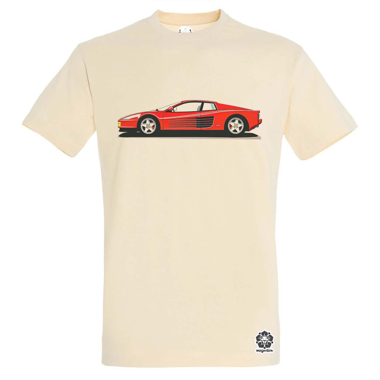 Ferrari Testarossa rajz v5 egyedi póló 