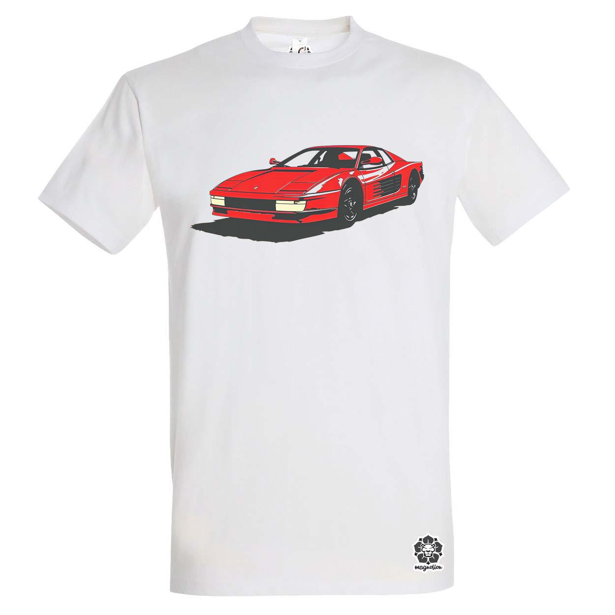 Ferrari Testarossa rajz v6 egyedi póló 