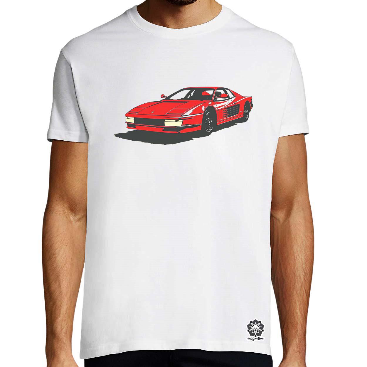 Ferrari Testarossa rajz v6 egyedi póló 