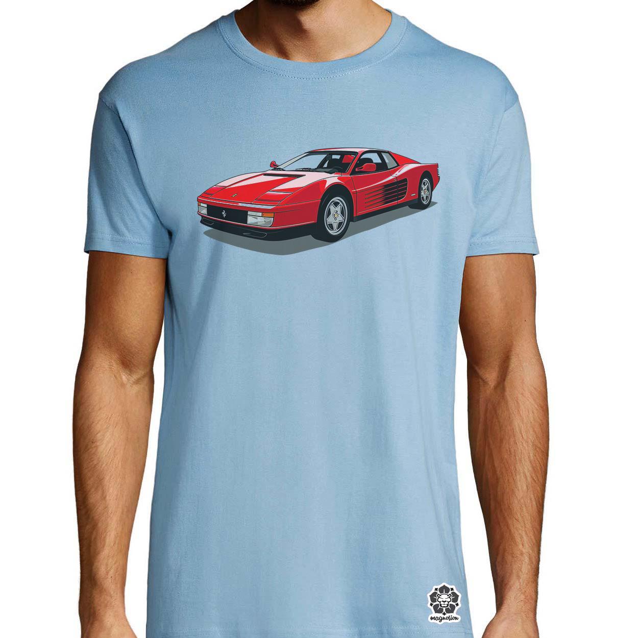 Ferrari Testarossa rajz v7 egyedi póló 