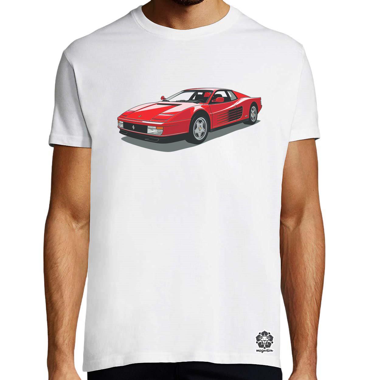 Ferrari Testarossa rajz v7 egyedi póló 