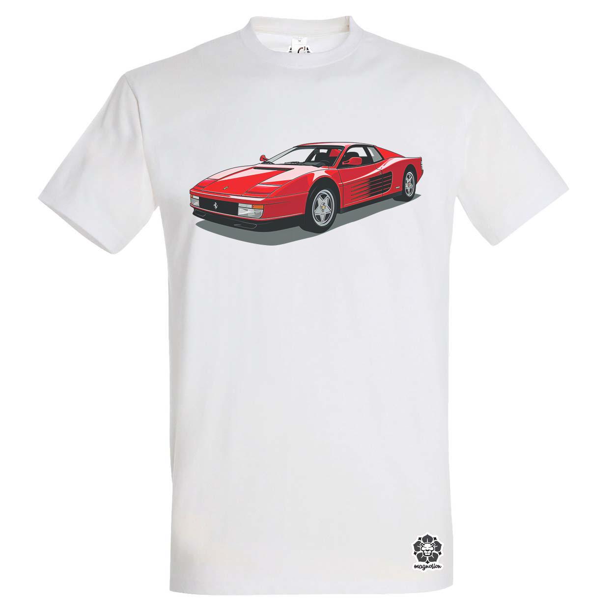 Ferrari Testarossa rajz v7 egyedi póló 