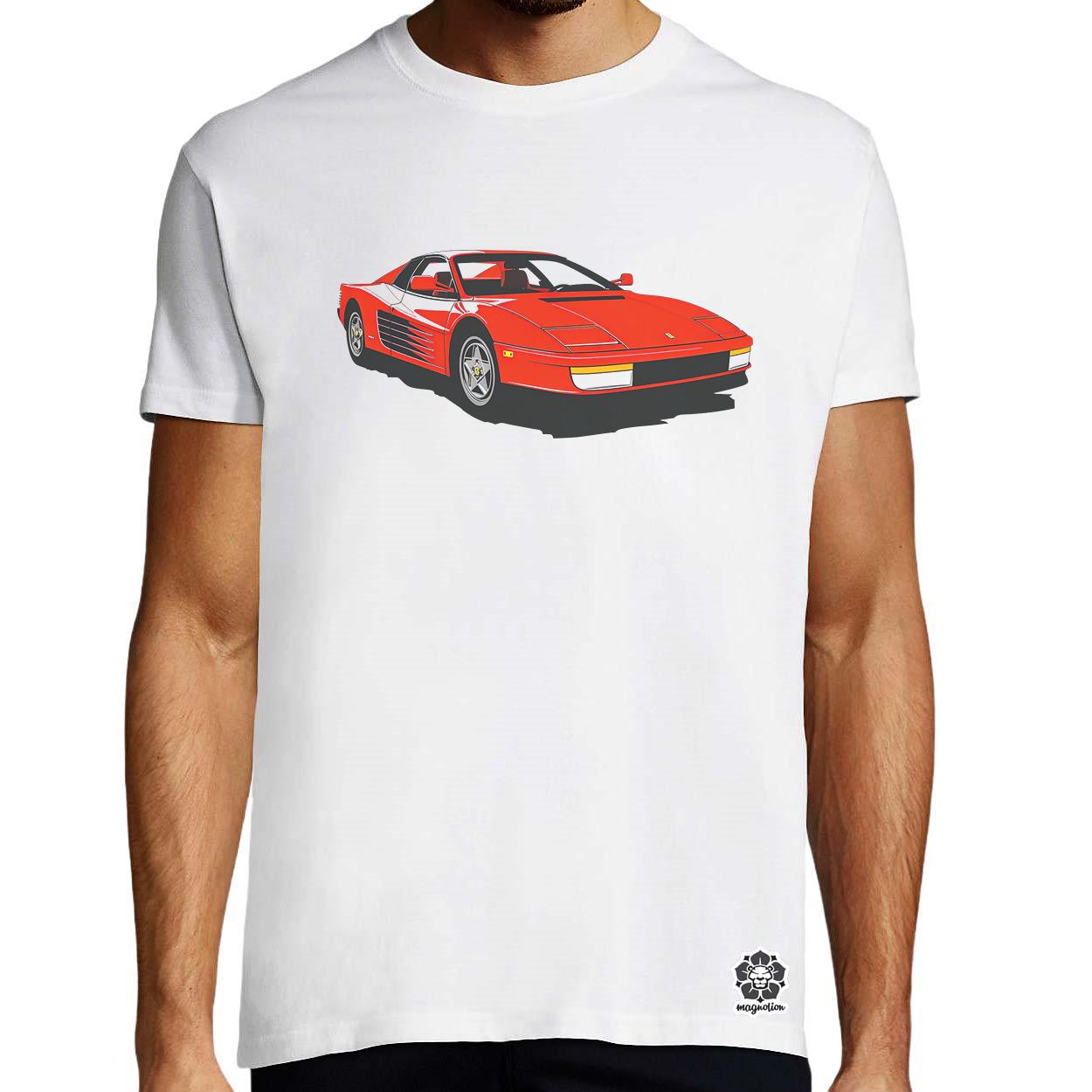 Ferrari Testarossa rajz v8 egyedi póló 