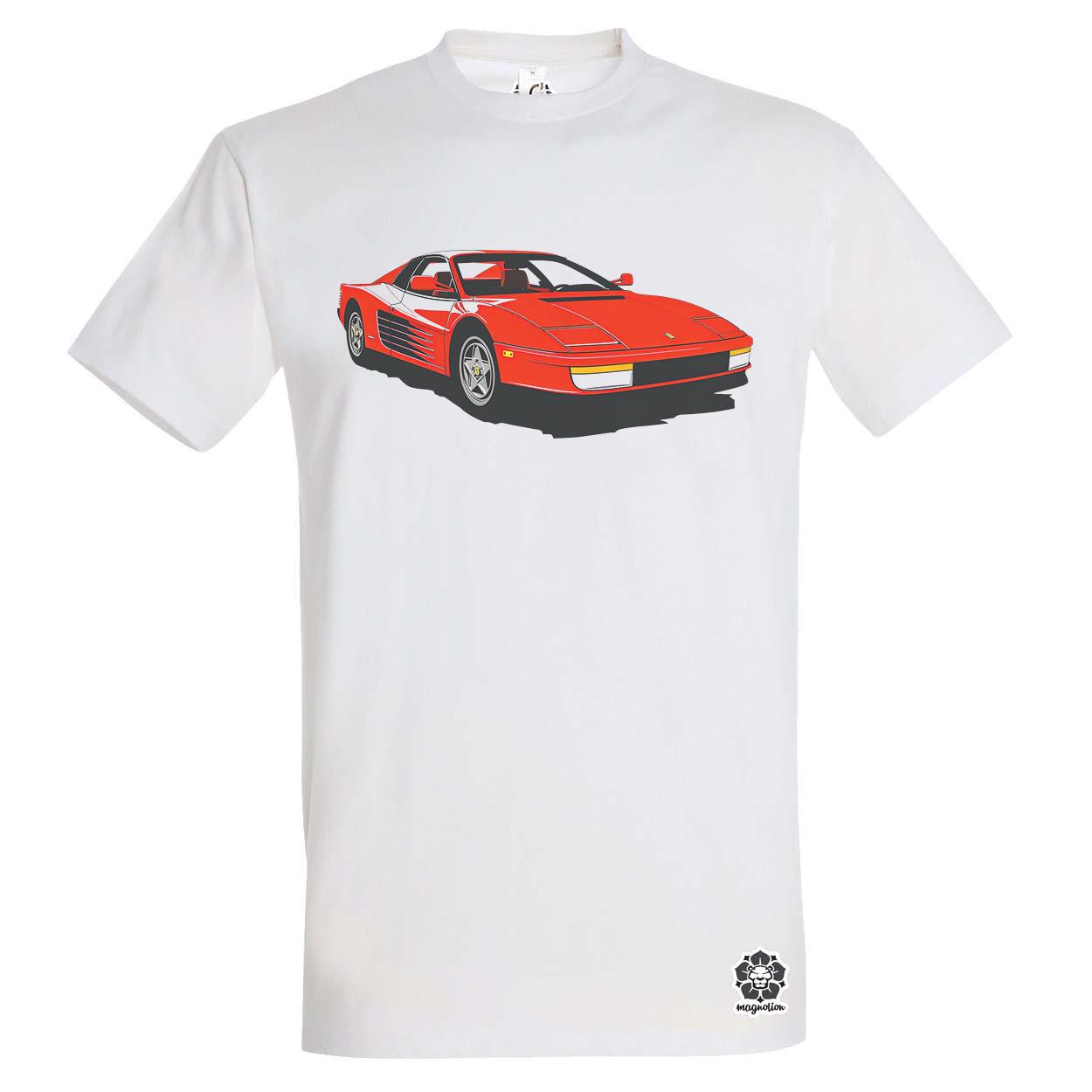 Ferrari Testarossa rajz v8 egyedi póló 