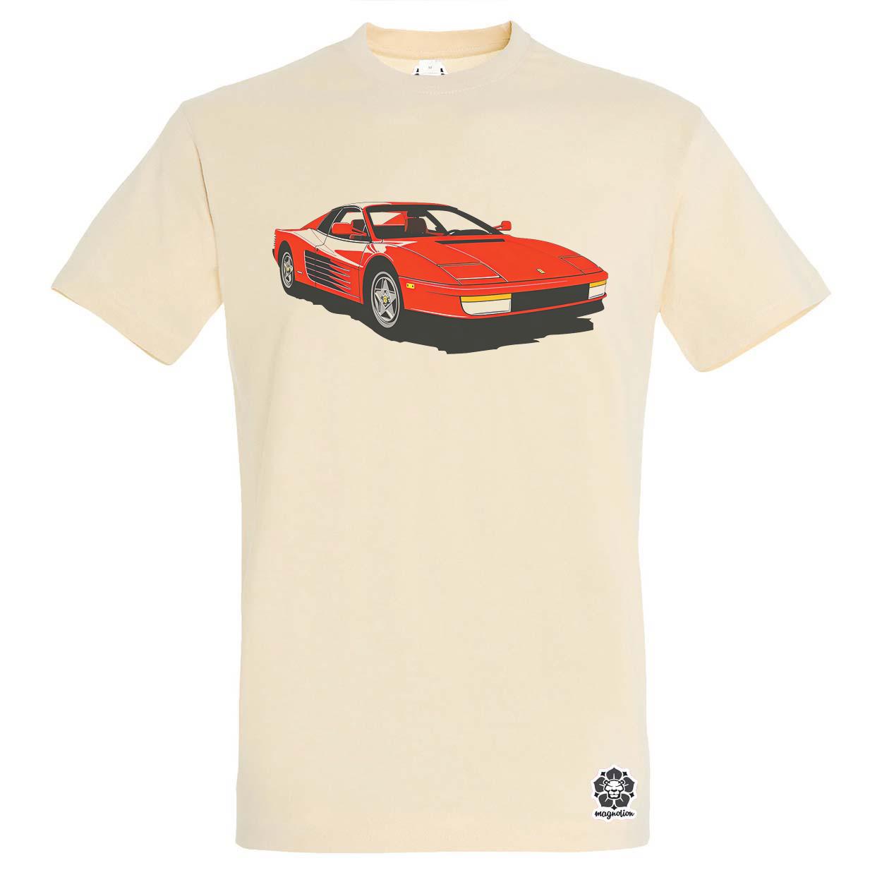 Ferrari Testarossa rajz v8 egyedi póló 