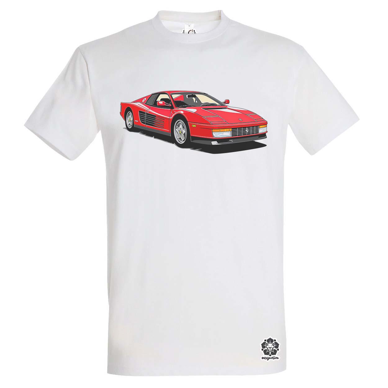 Ferrari Testarossa rajz v9 egyedi póló 