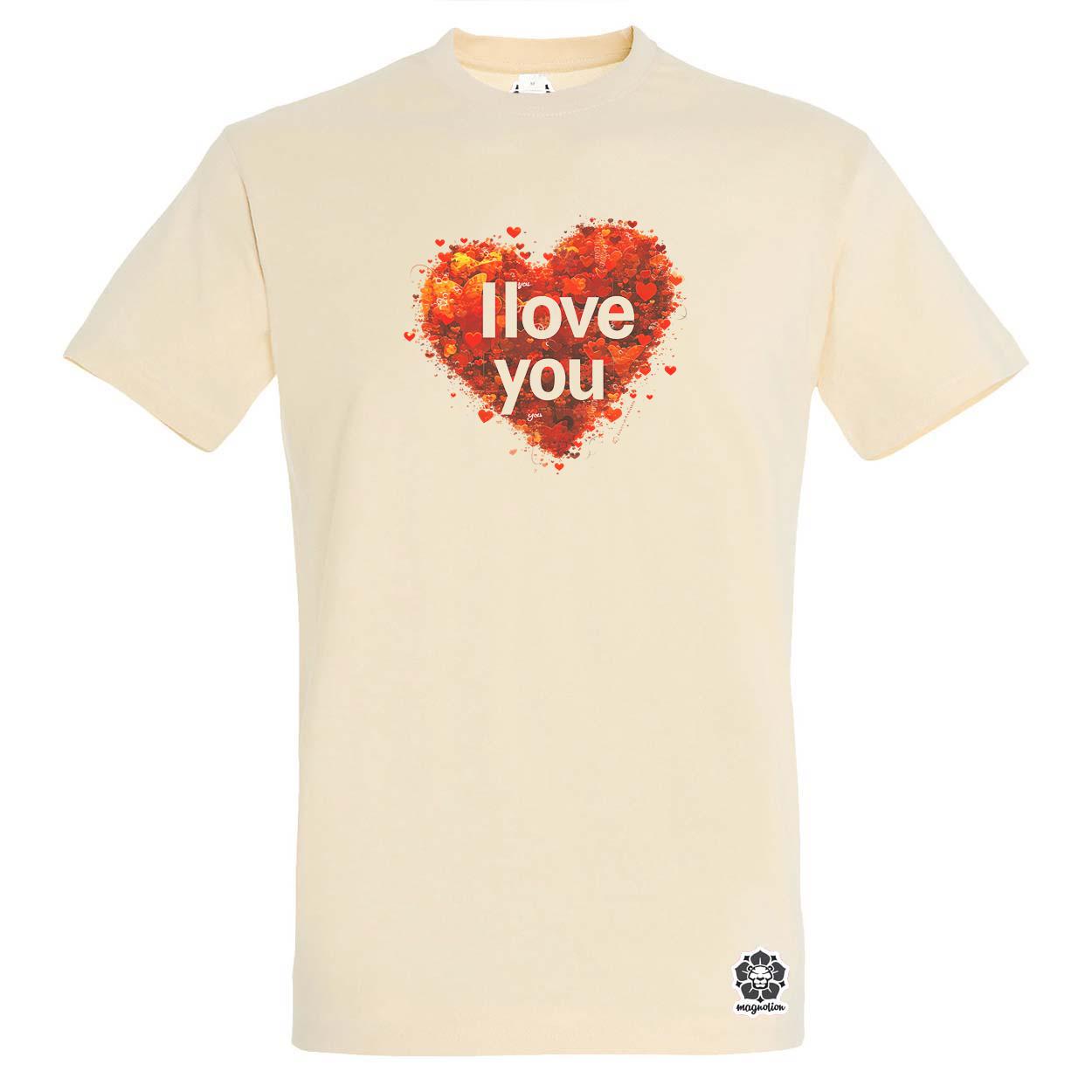 I love U v1 egyedi póló 