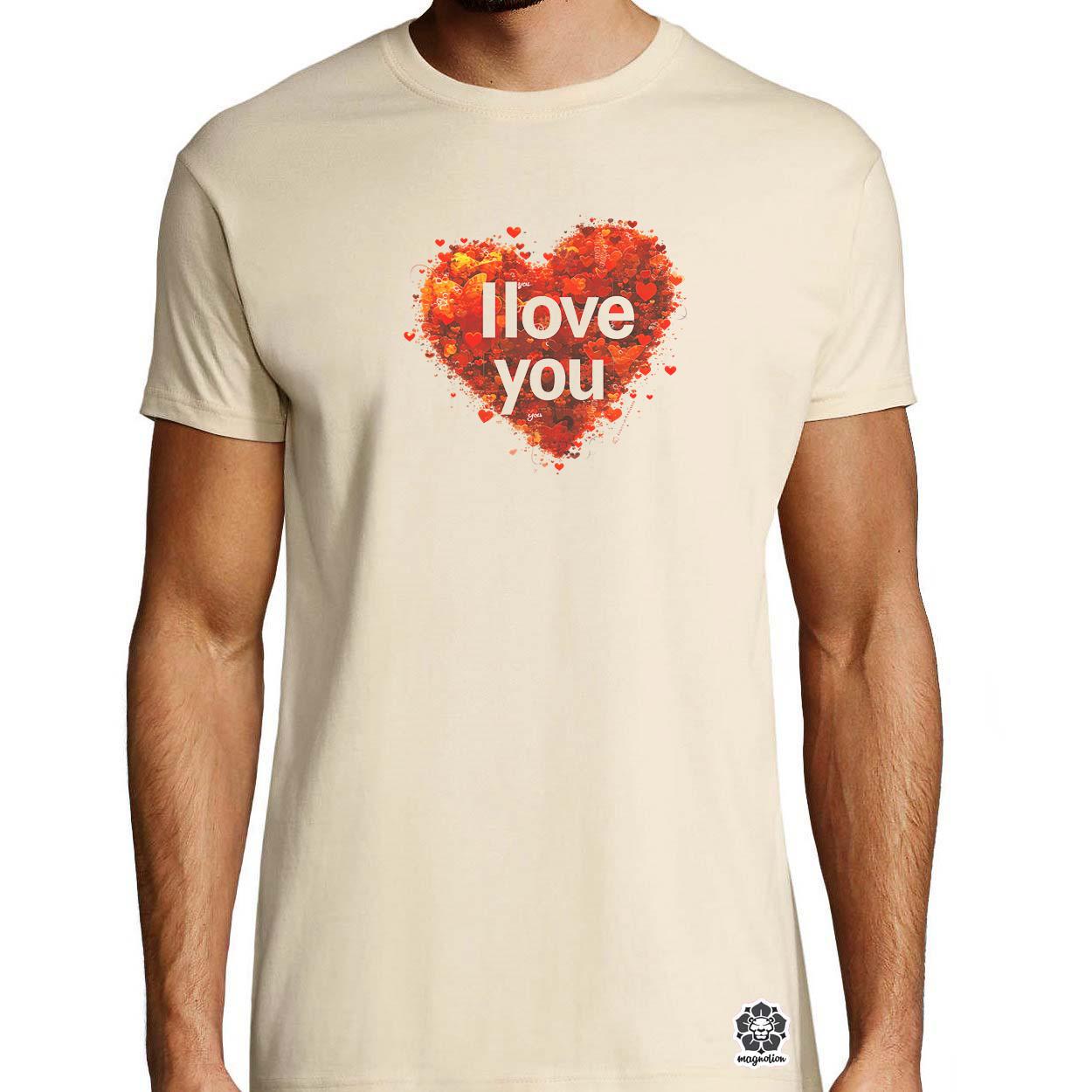 I love U v1 egyedi póló 
