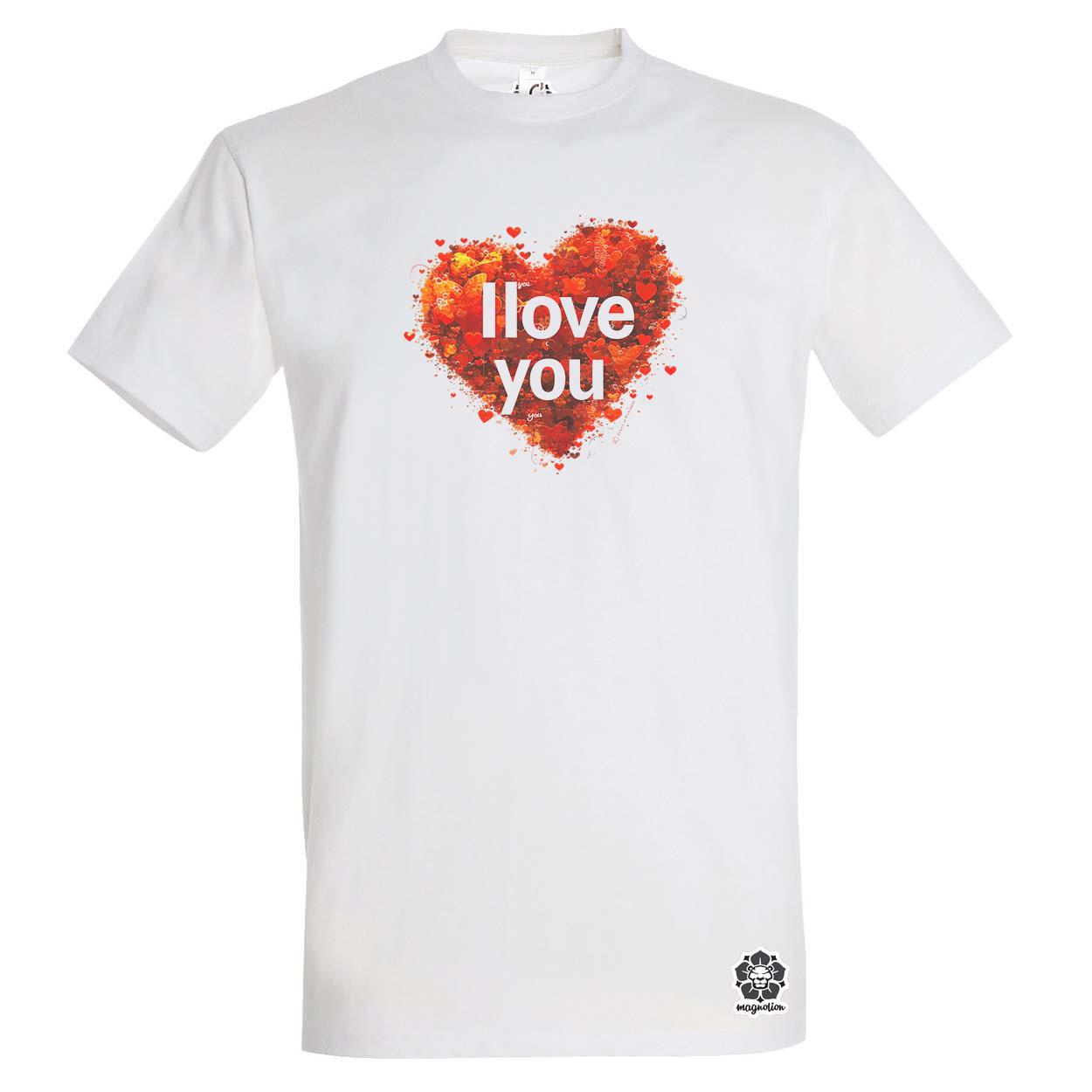 I love U v1 egyedi póló 