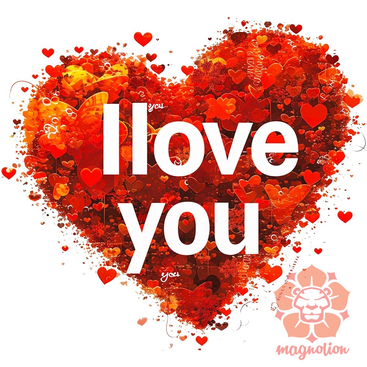 I love U v1 egyedi póló 