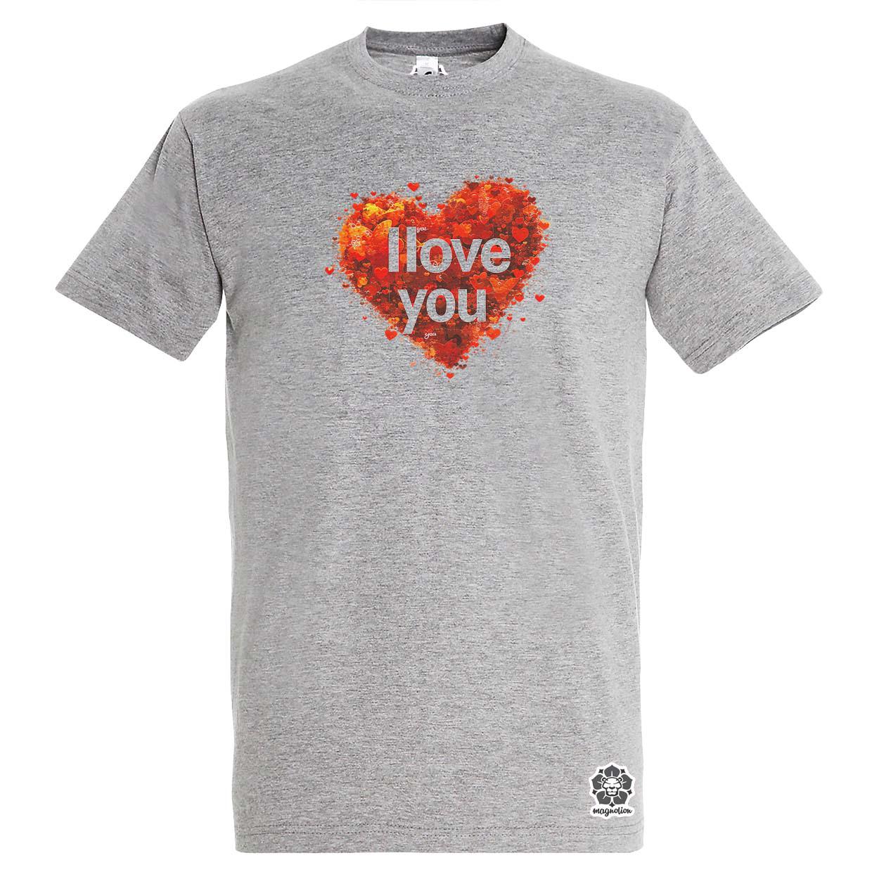 I love U v1 egyedi póló 