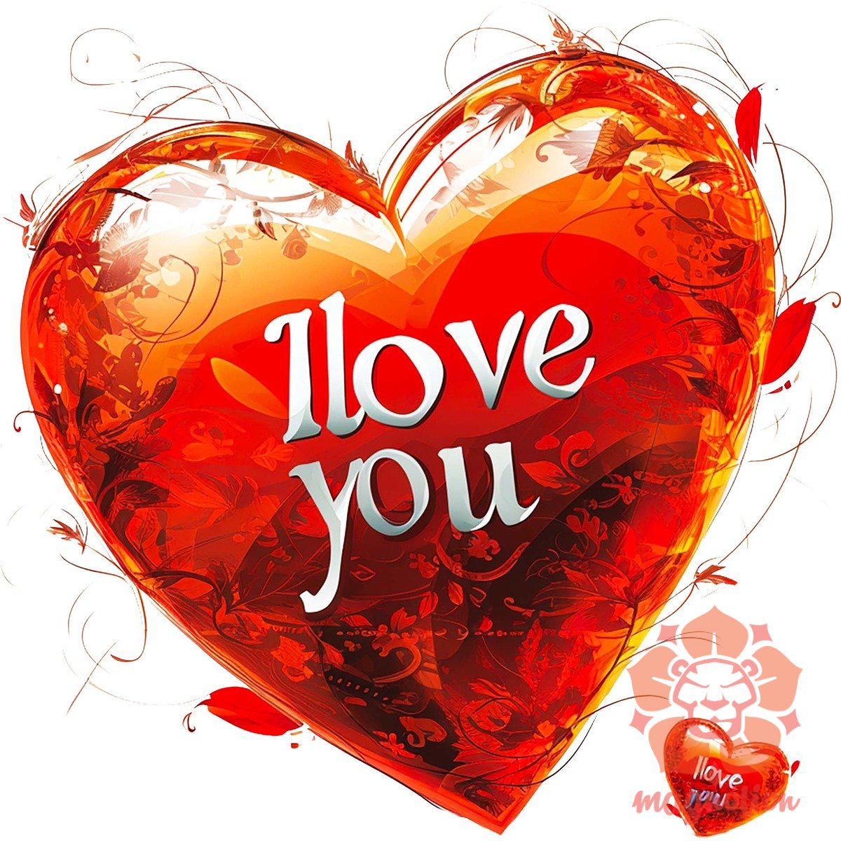 I love U v2 egyedi póló 