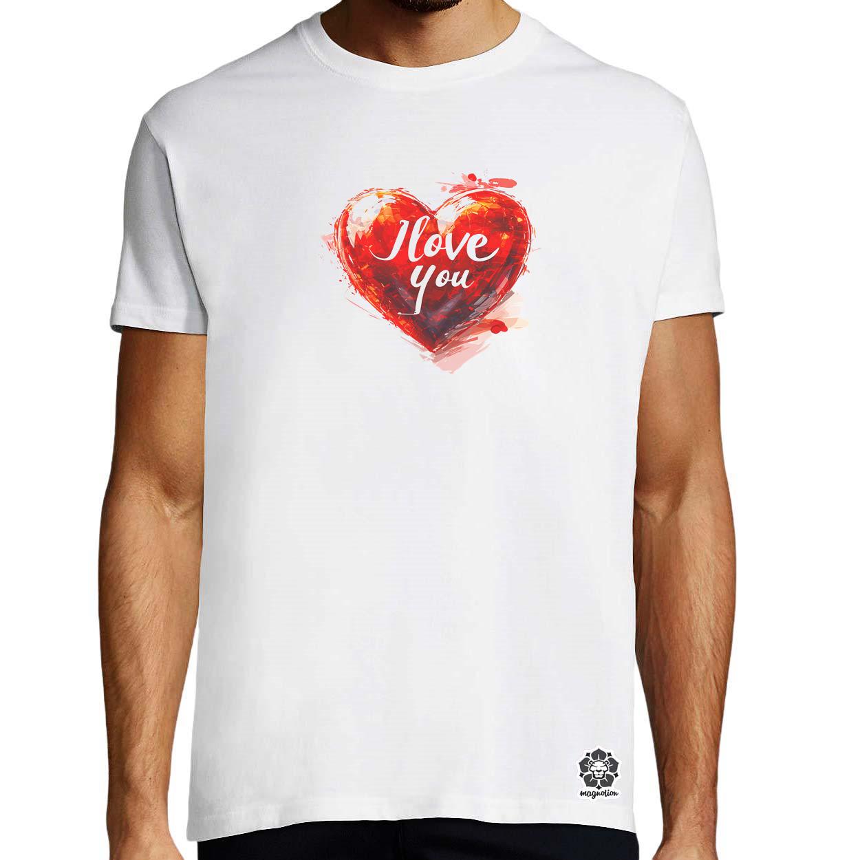 I love U v3 egyedi póló 