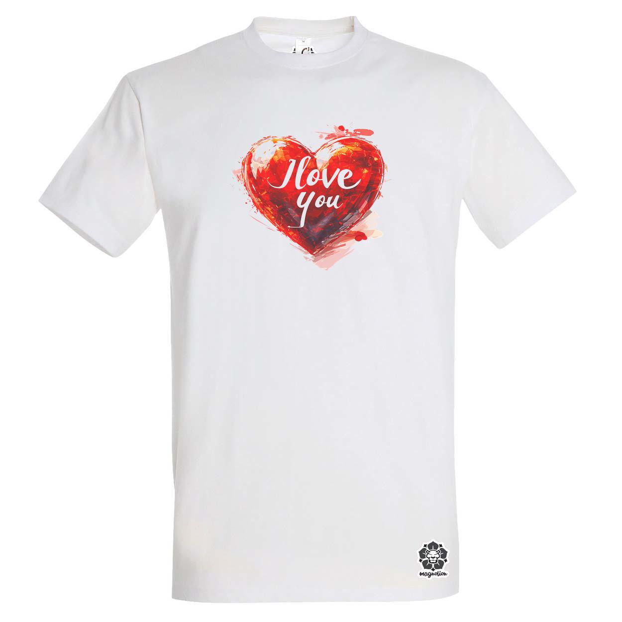 I love U v3 egyedi póló 