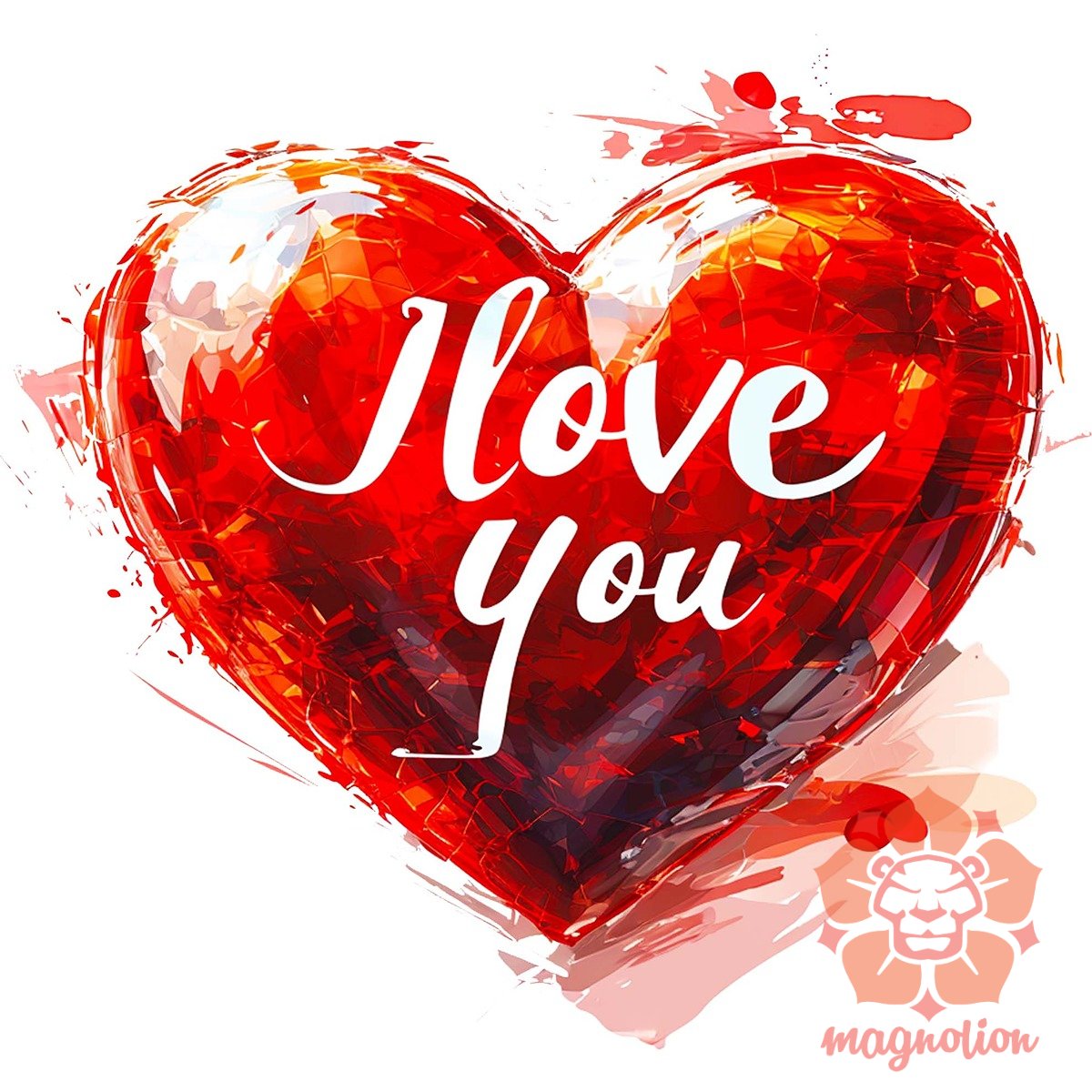 I love U v3 egyedi póló 