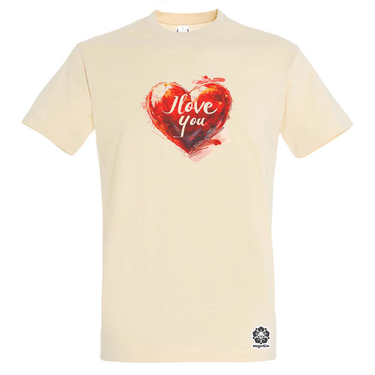 I love U v3 egyedi póló 