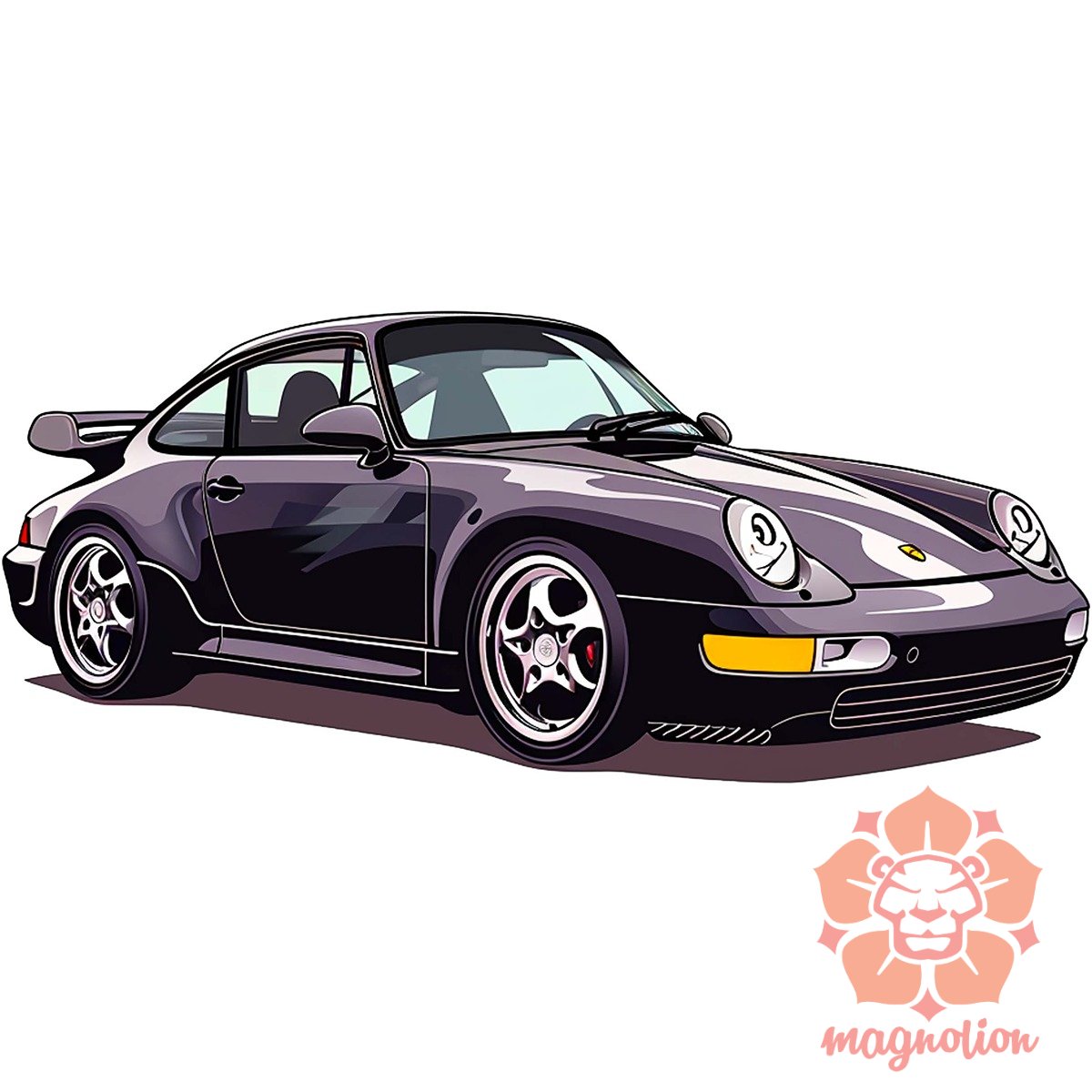 Porsche 911 rajz v8 egyedi póló 