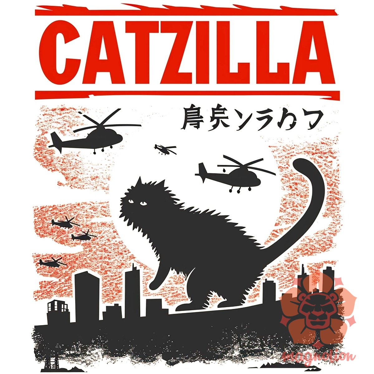 Catzilla v8 egyedi  pulóver 