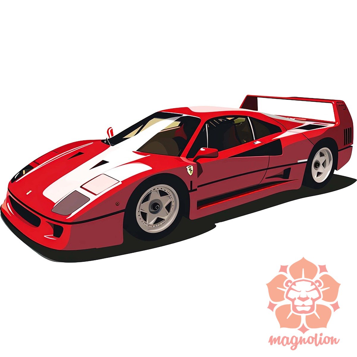Ferrari F40 rajz v8 egyedi  pulóver 