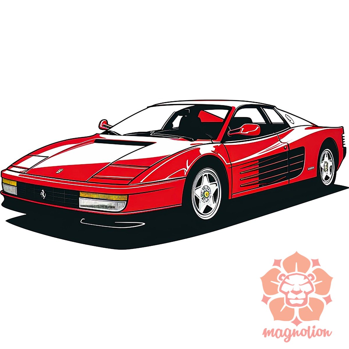 Ferrari Testarossa rajz v10 egyedi  pulóver 