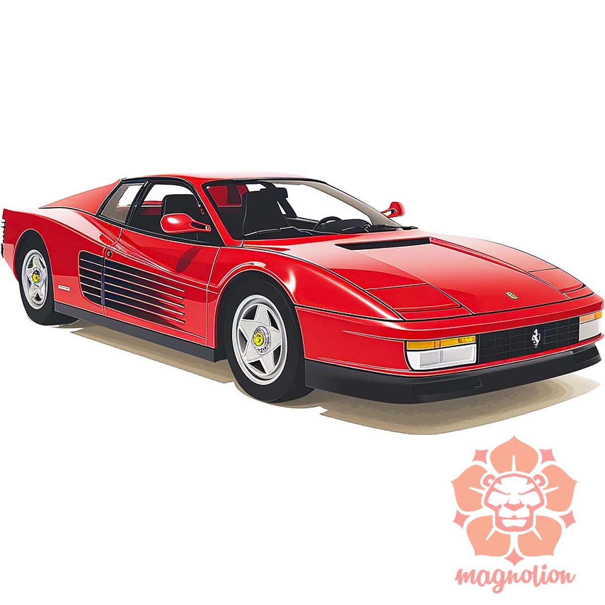 Ferrari Testarossa rajz v12 egyedi  pulóver 