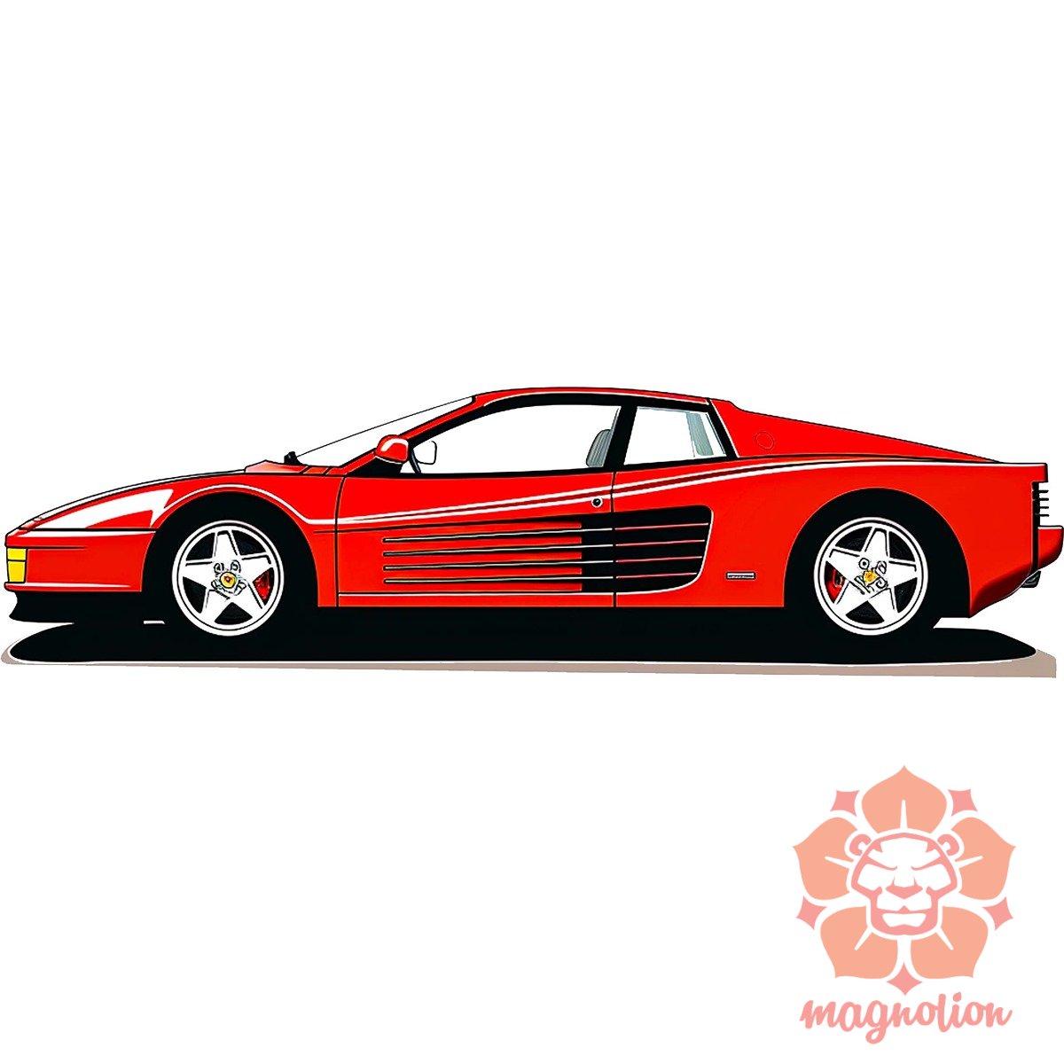 Ferrari Testarossa rajz v5 egyedi  pulóver 