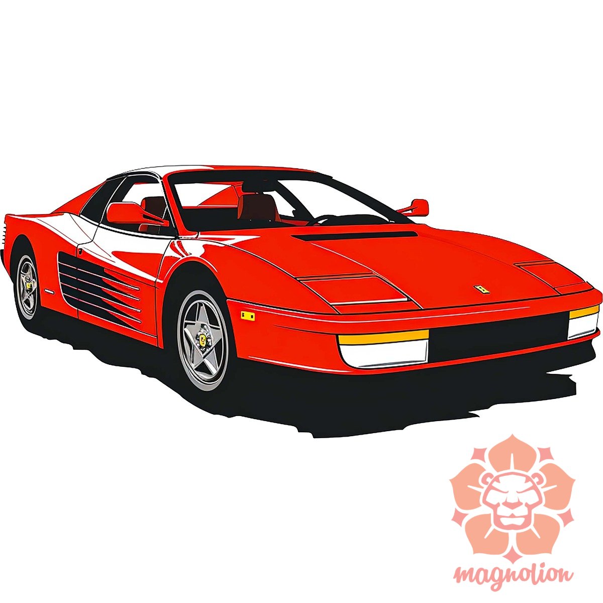 Ferrari Testarossa rajz v8 egyedi  pulóver 