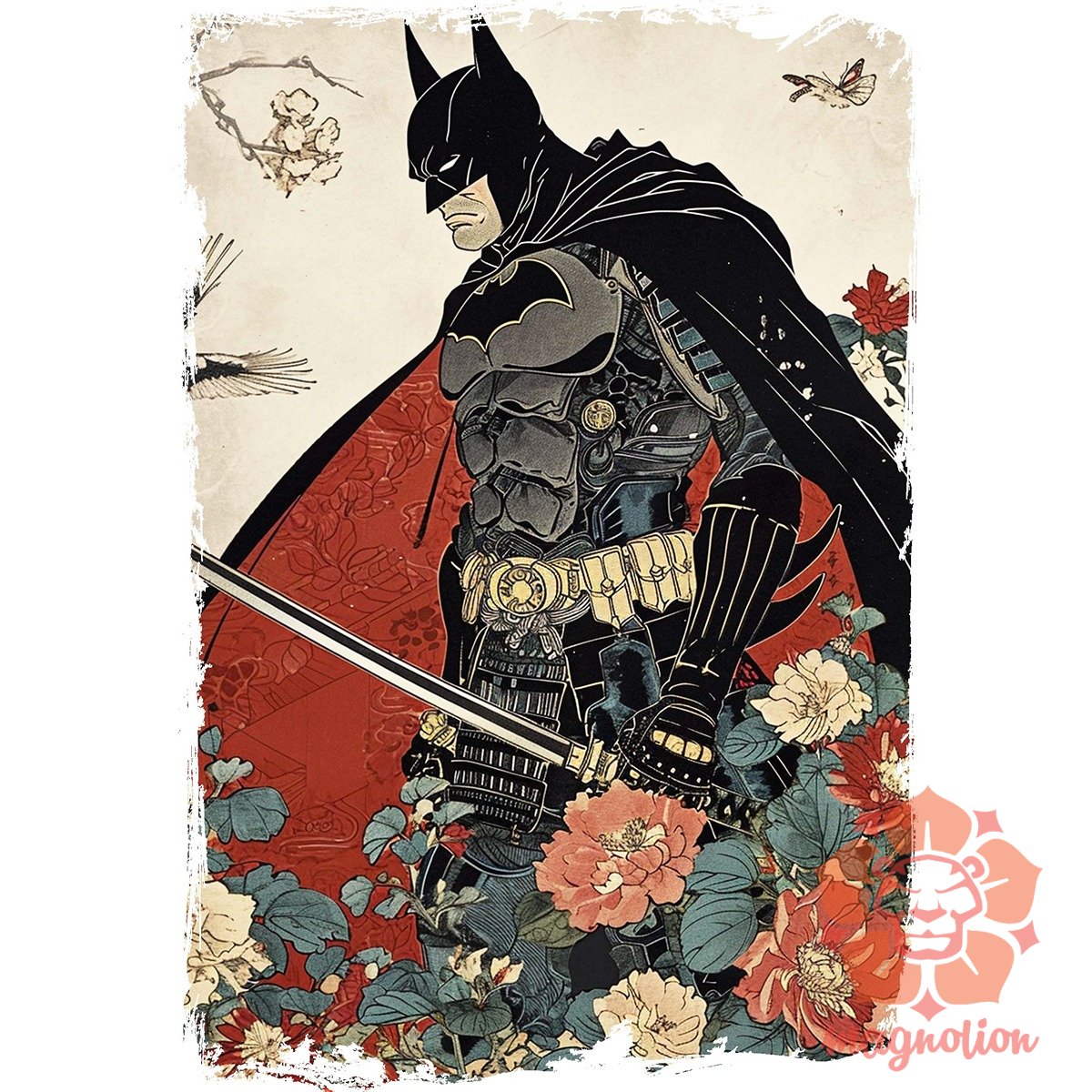 Vintage szamuráj Batman v2 egyedi  pulóver 