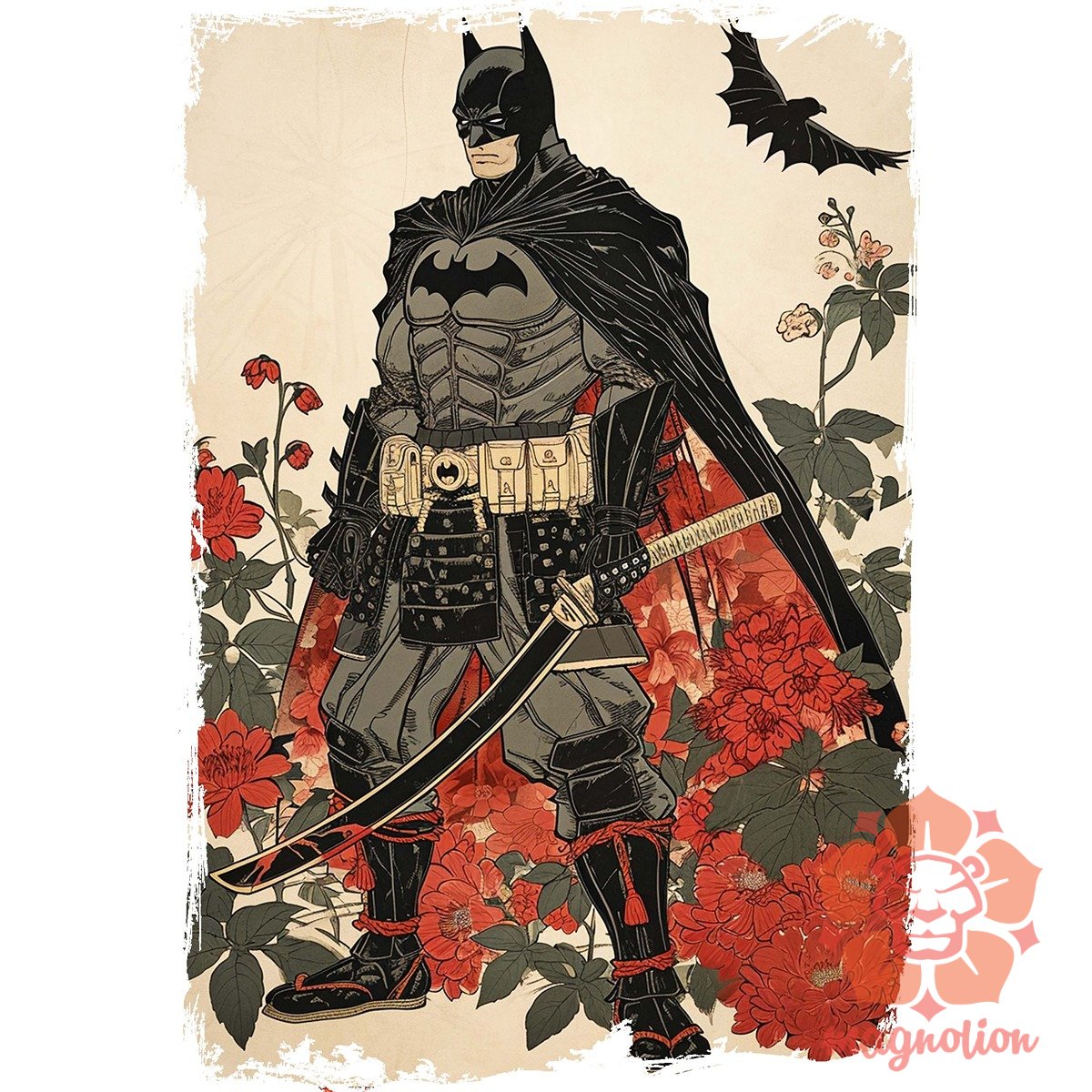 Vintage szamuráj Batman v4 egyedi  pulóver 