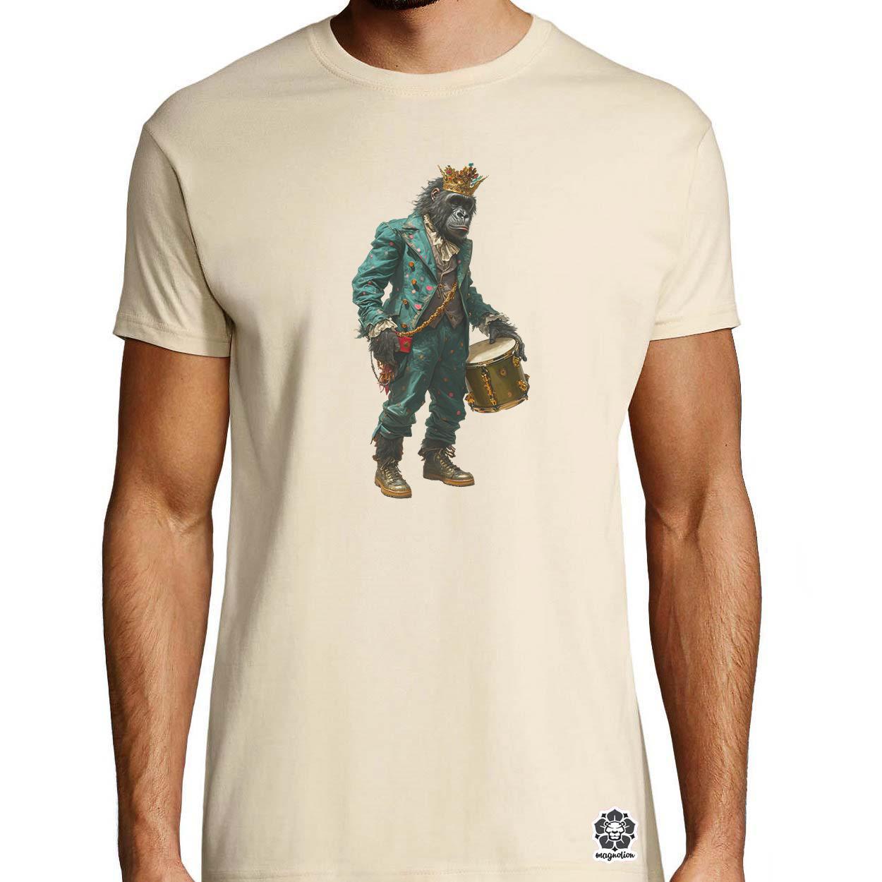Antropromorf zenész gorilla v1 egyedi póló 