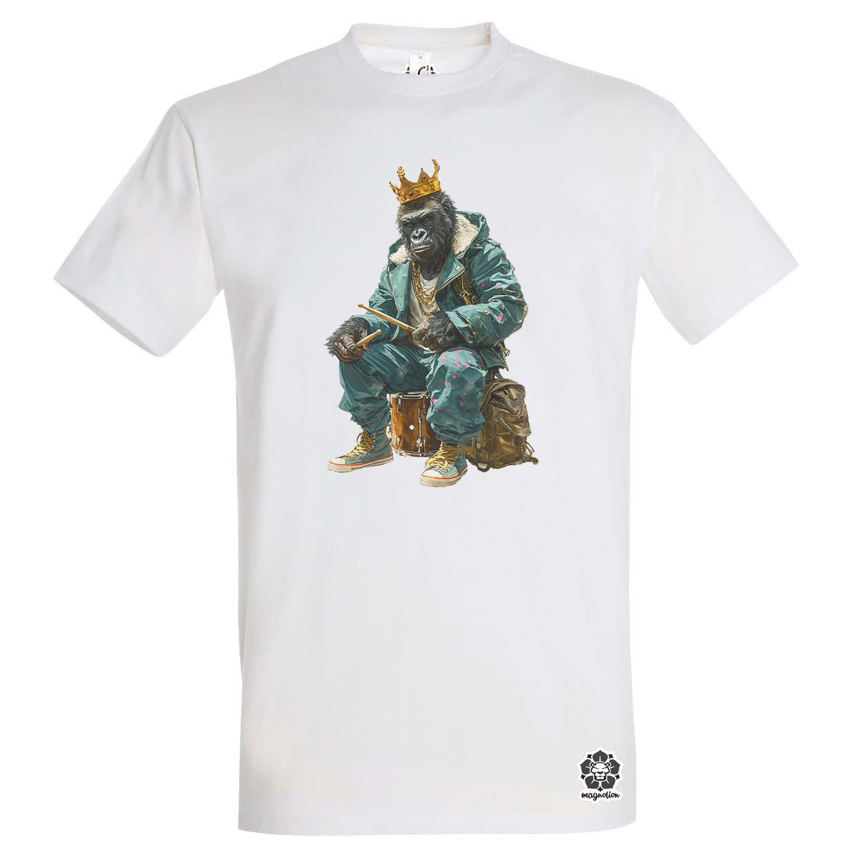 Antropromorf zenész gorilla v2 egyedi póló 