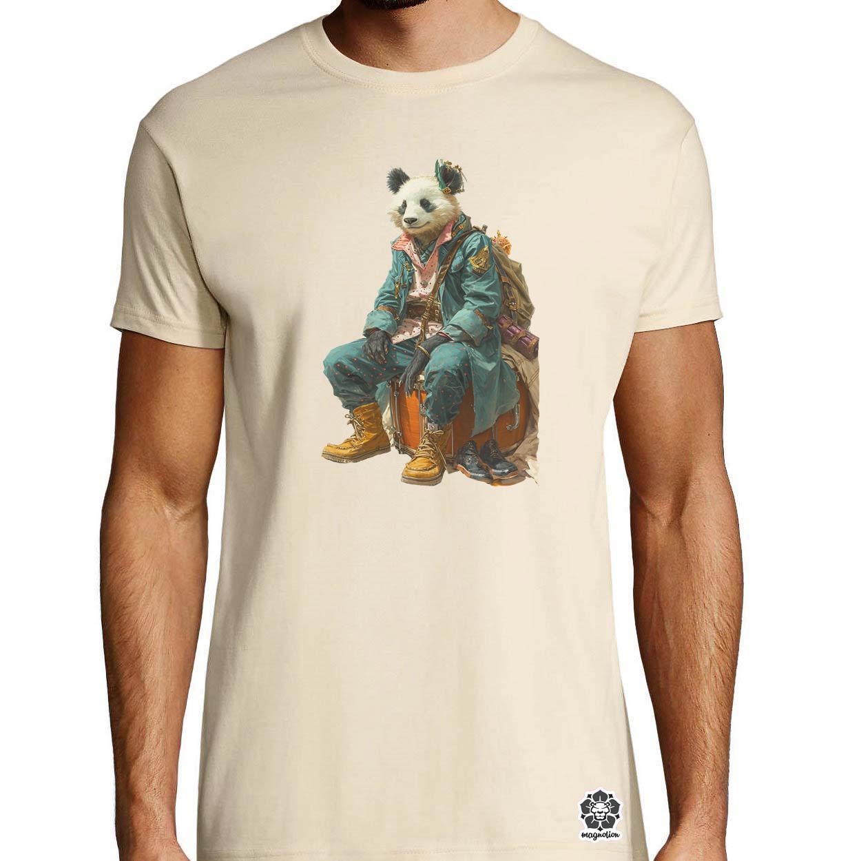 Antropromorf zenész panda v2 egyedi póló 